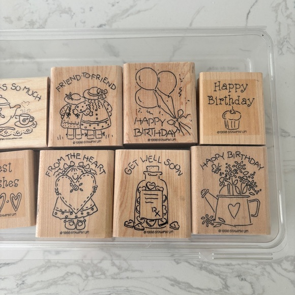 Stampin Up NICE & EASY NOTES Wood Mounted Stamp Set - - Picture 5 of 6